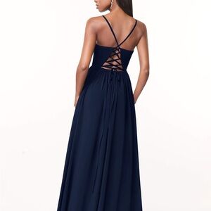 Azazie Navy Blue Marilyssa Dress